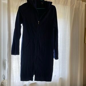 Navy blue Lands’ End cotton beach coverup. M
